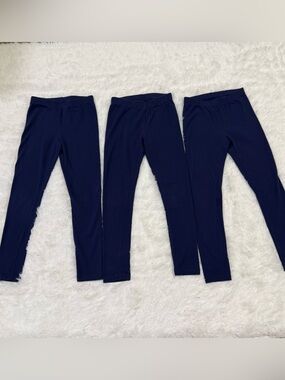 Cat & Jack Bundle Of 3 EUC Sz 8 Girls Tidal Navy Leggings School Uniform